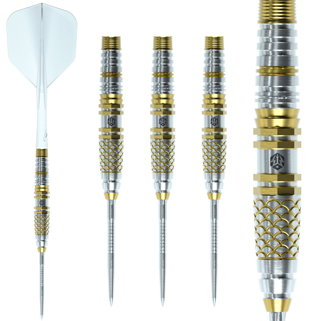 Caliburn Player Darts - Steel Tip - 90% Wolfram - Gold Spear