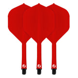 Shot Flight Deck - One Piece Dart Flight and Shaft System - Red