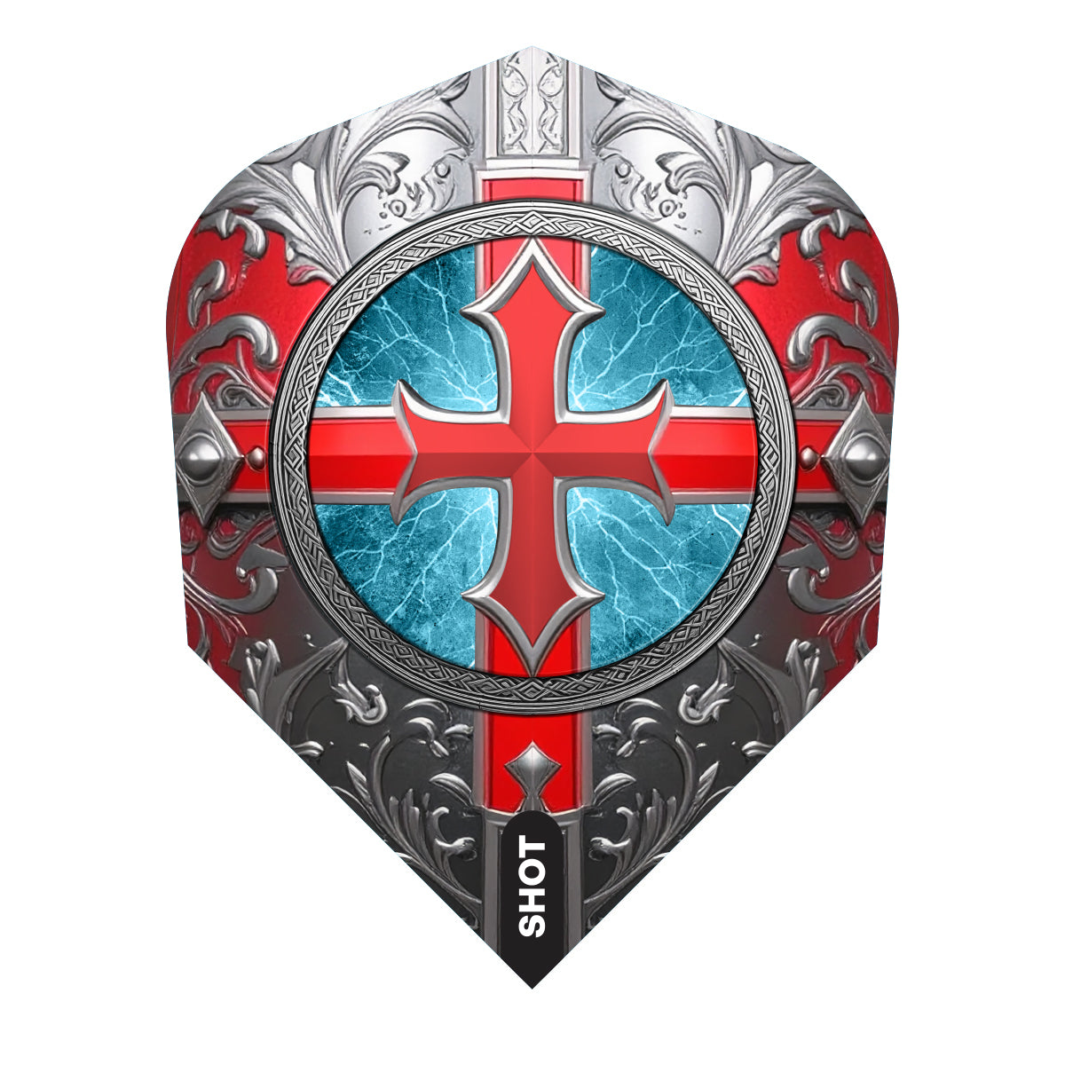 Shot Future Knights Dart Flights - 100 Mikron - Standard No6 - St George