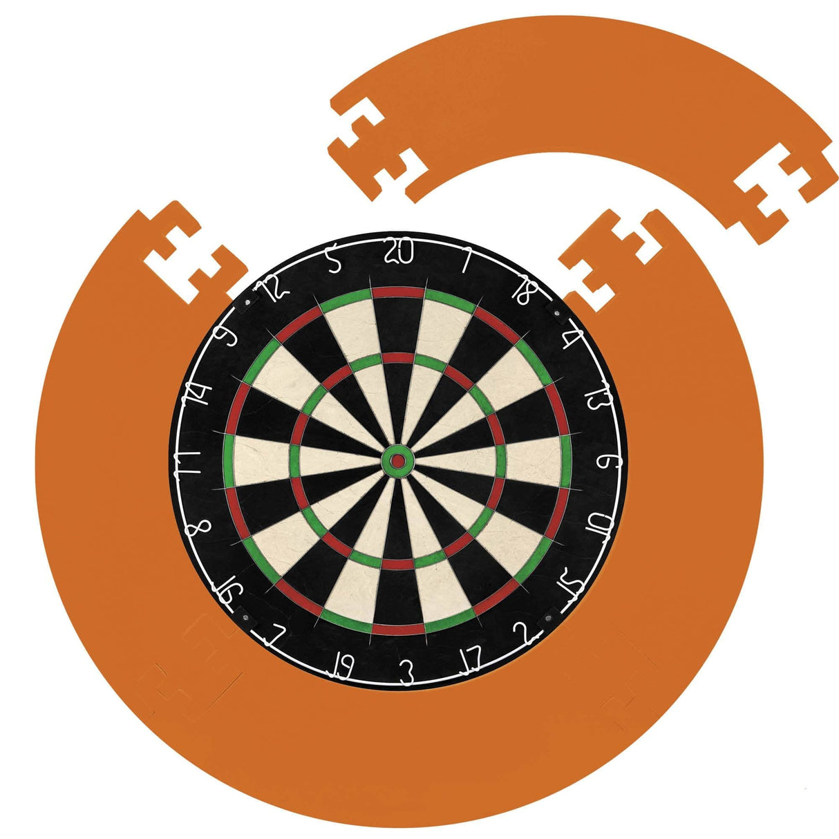 Designa Dartboard Surround - Jigsaw - Lightweight - Plain Orange
