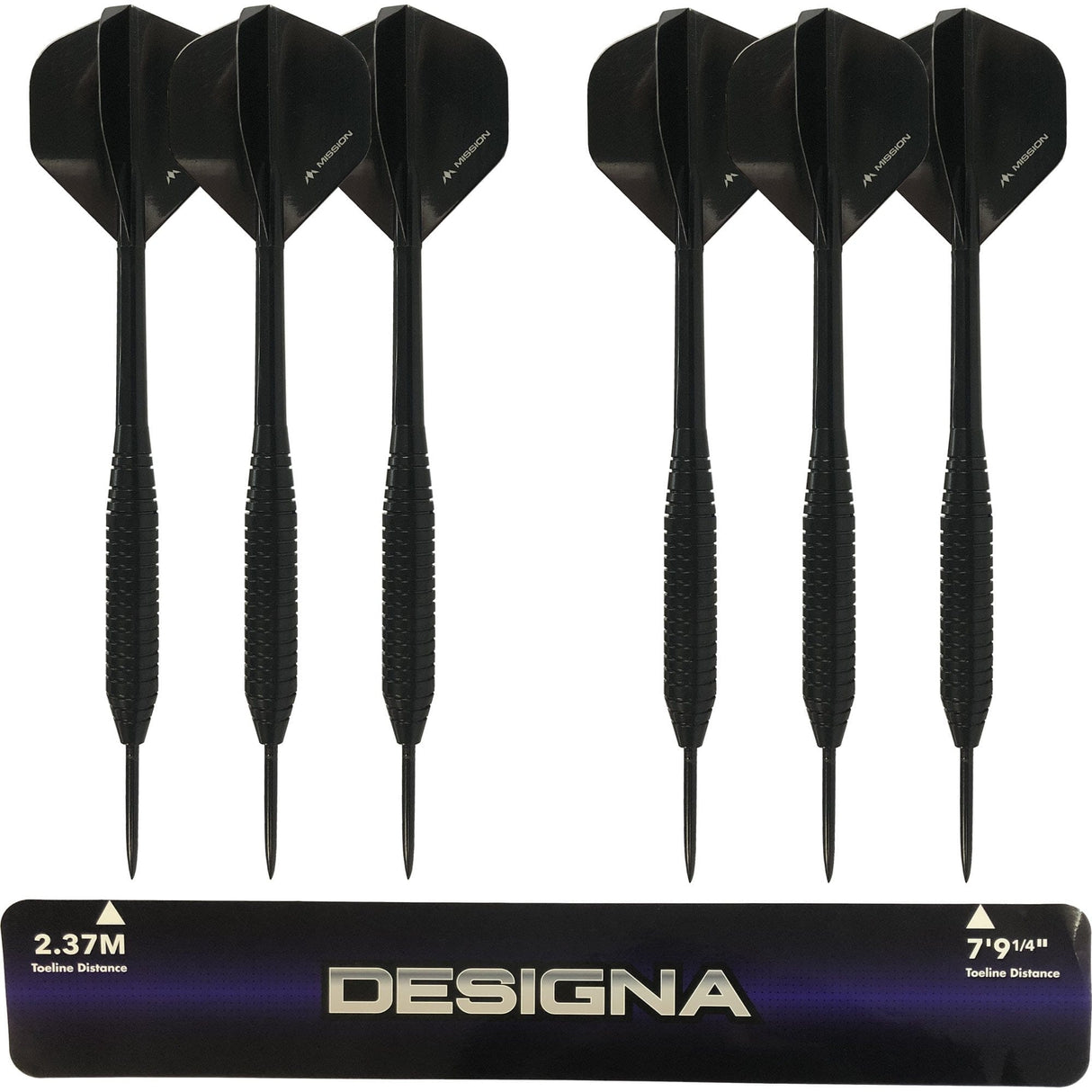 Dartboard Set: Mission Samurai II Dartboard + Pro Surround + Throwline + 6 Darts