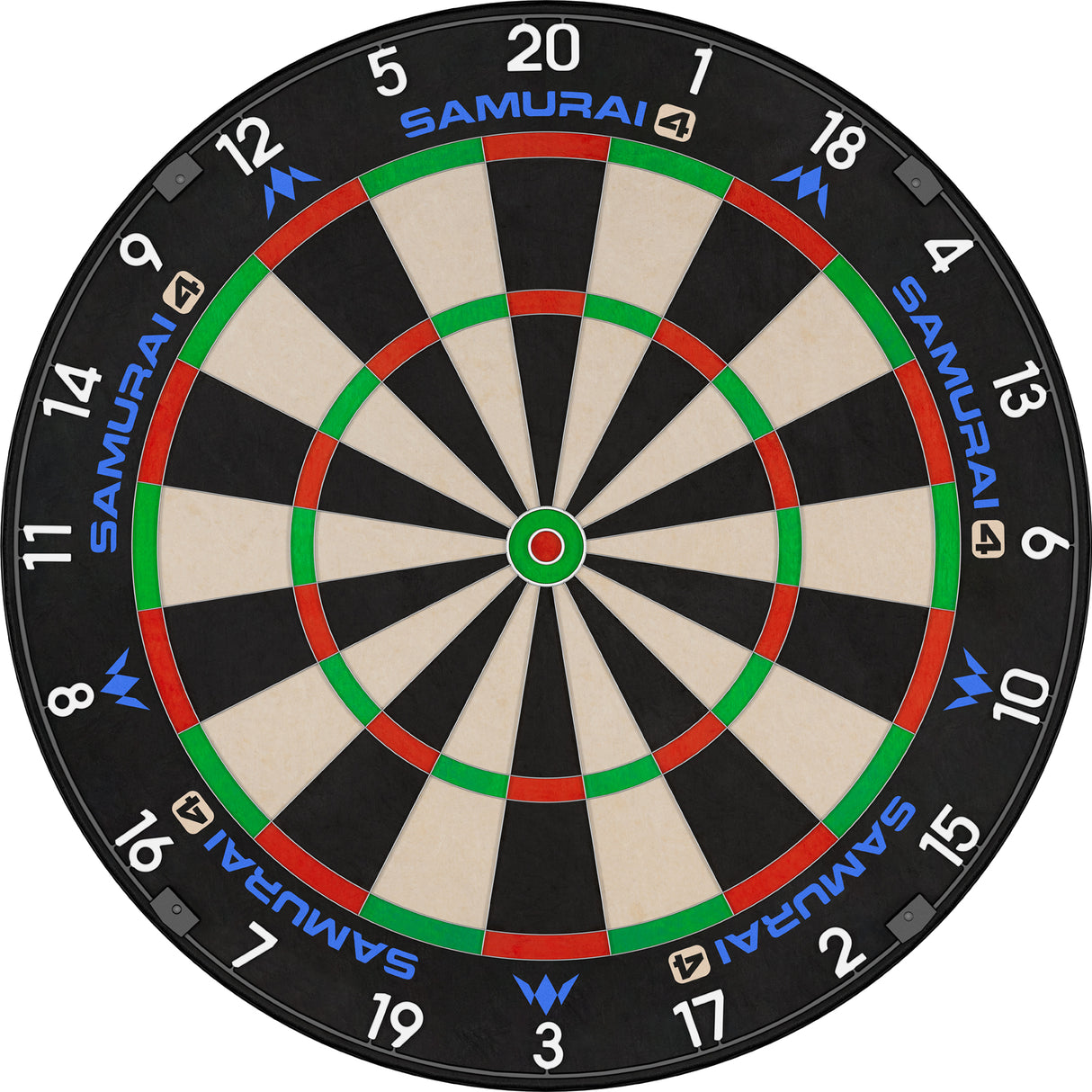 Mission Samurai 4 Dartboard - Professional - Knife Wire - White Spider