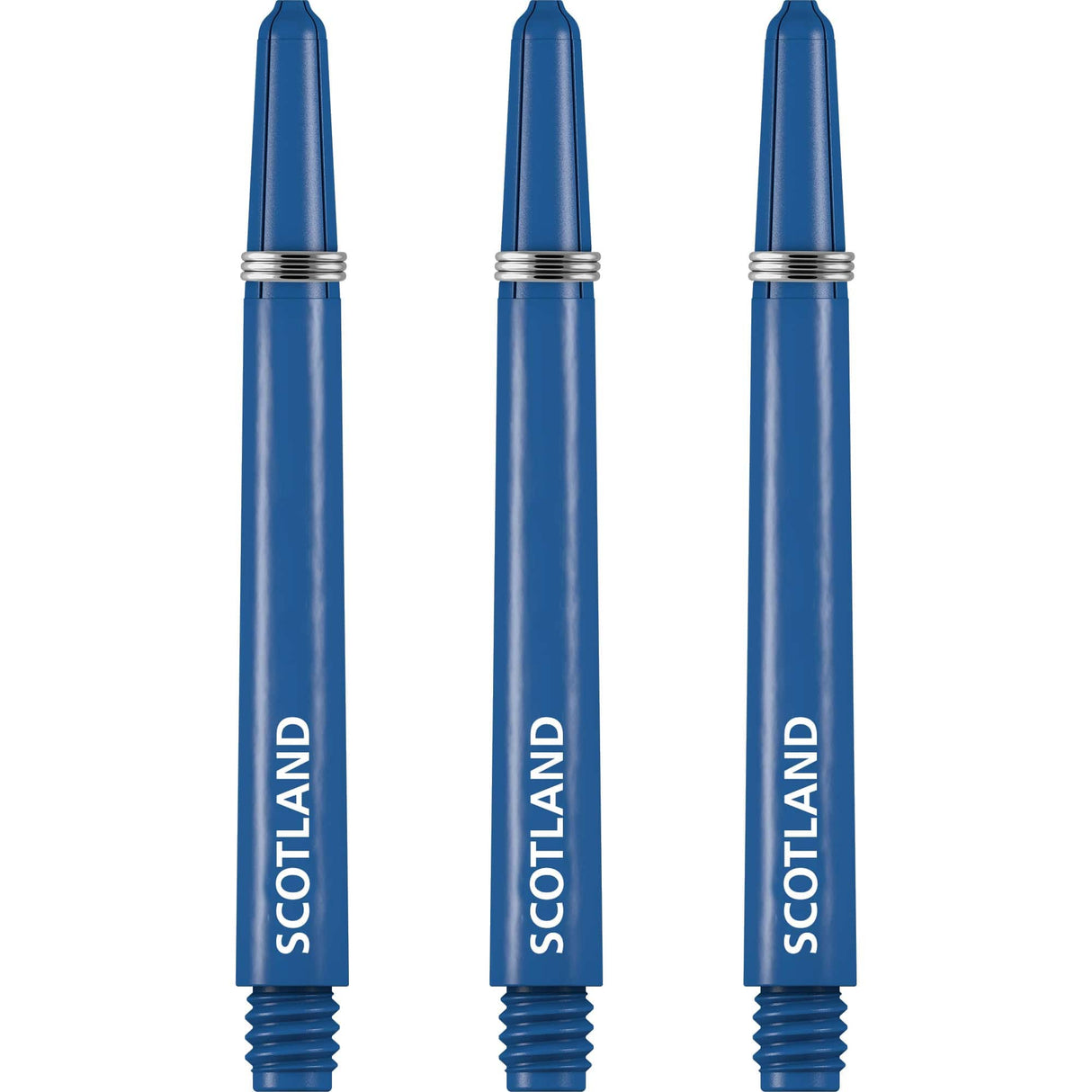 Scotland Football Nylon Shafts - Dart Stems with Springs - Blue - Medium Medium