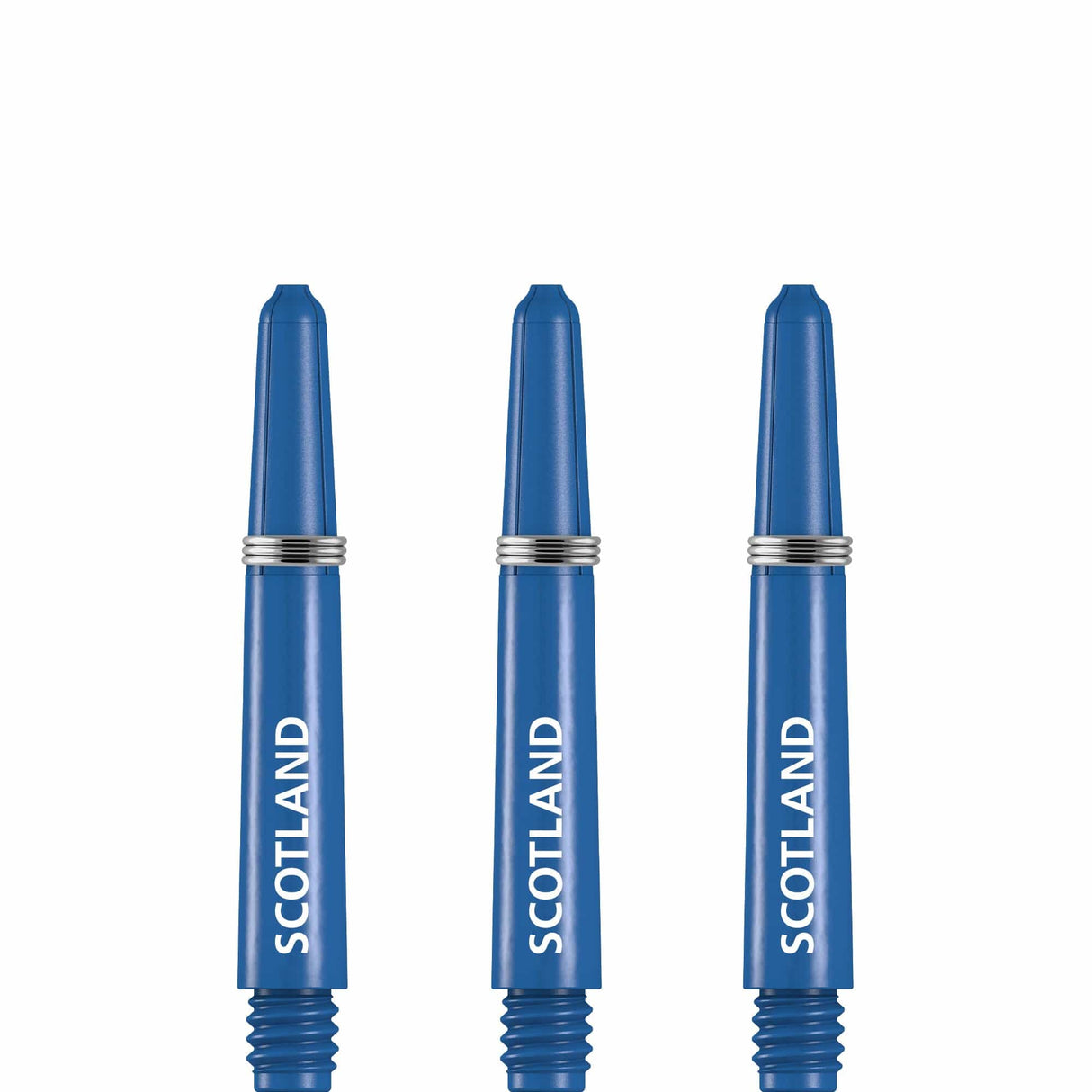 Scotland Football Nylon Shafts - Dart Stems with Springs - Blue - Medium Short