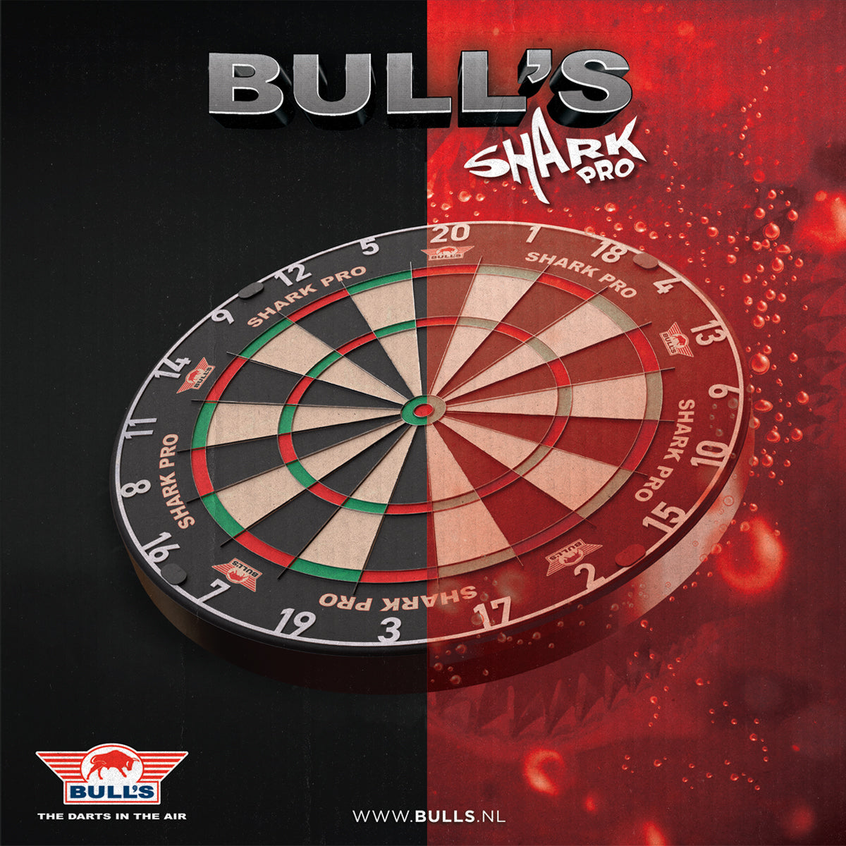 Bulls Shark Pro Dartscheibe – Advanced Competition Bristle Board