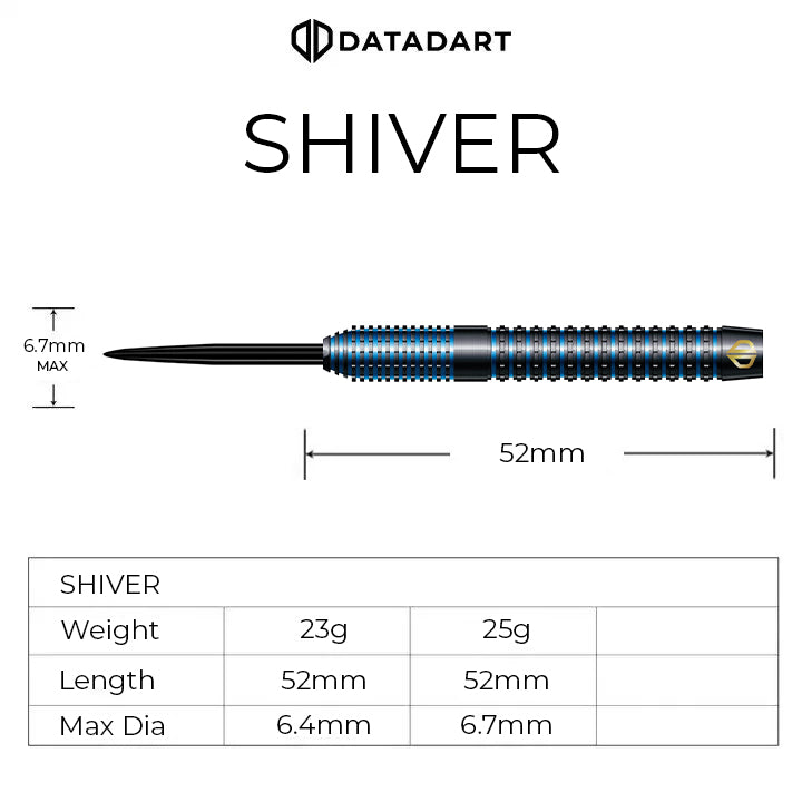 Datadart Shiver Darts - Stahlspitze - 90% Tungsten