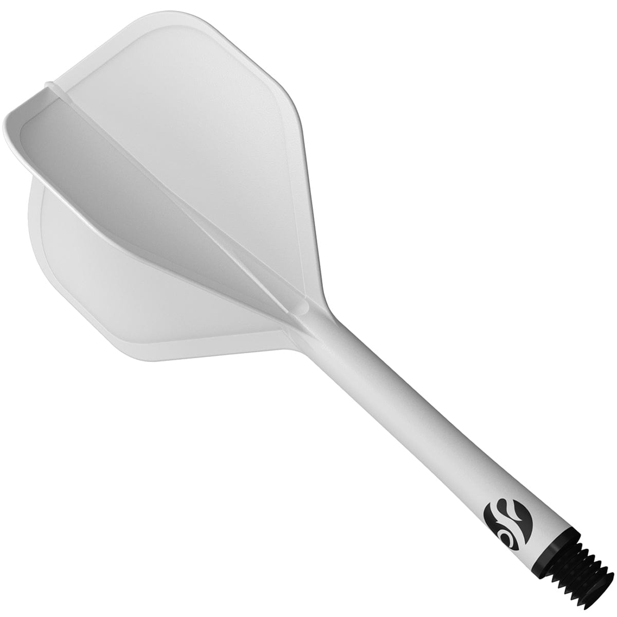Shot Flight Deck - One Piece Dart Flight and Shaft System - White Short
