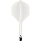 Shot Flight Deck - One Piece Dart Flight and Shaft System - White