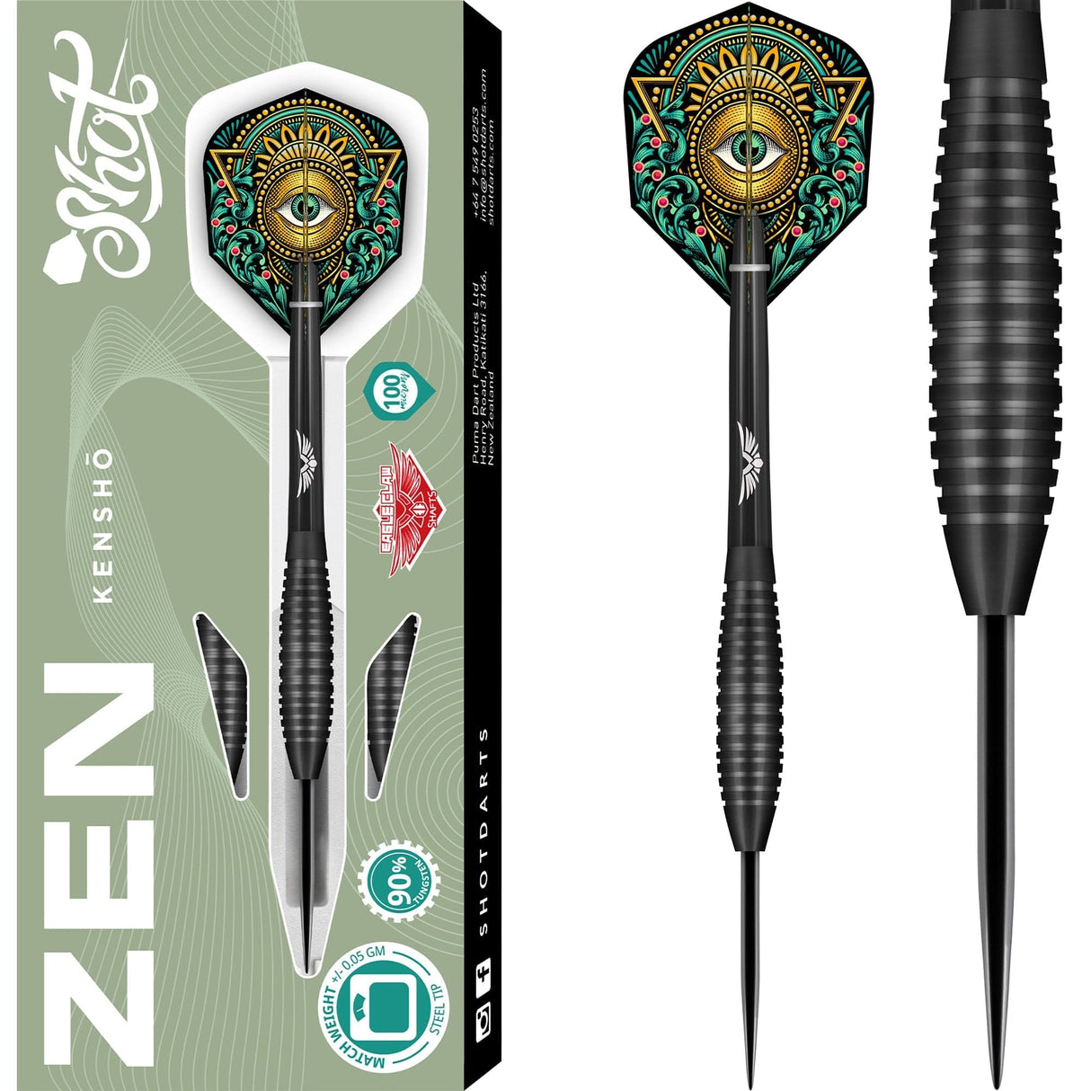 Shot Zen Darts – Stahlspitze – 90 % Wolfram – Kensho