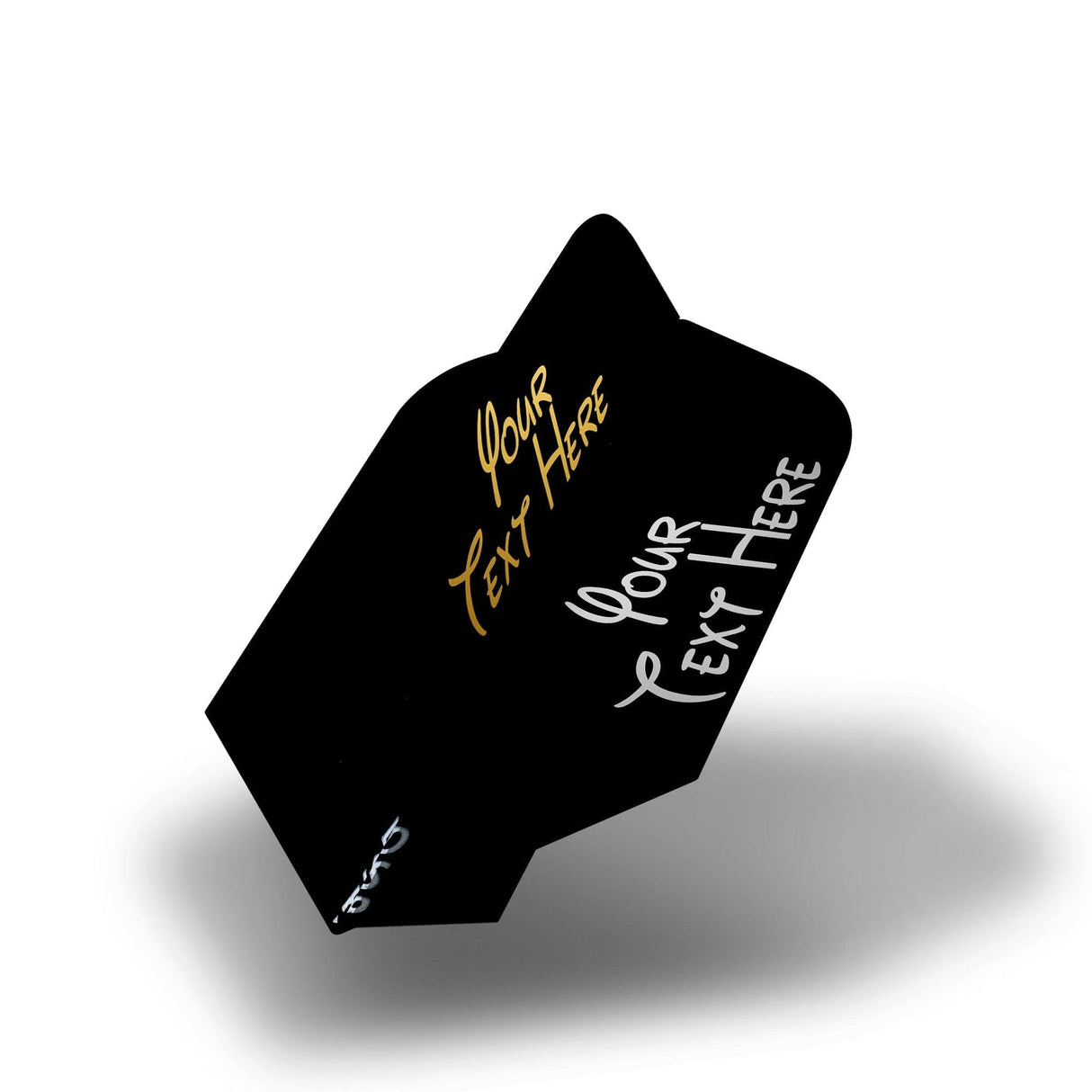 Personalisierte Flights - Hot Foil - 5 Sets - Poly Plain - Slim - Schwarz