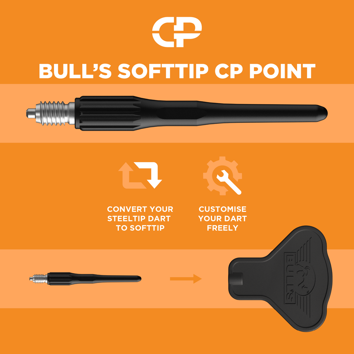 Bulls CP Dartspitzen - Welche Spitze - Schwarz
