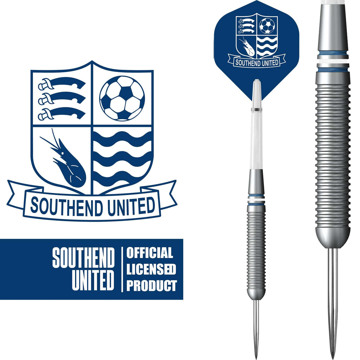 *Southend United FC - Official Licensed - Steel Tip Darts - Brass - 22g 22g