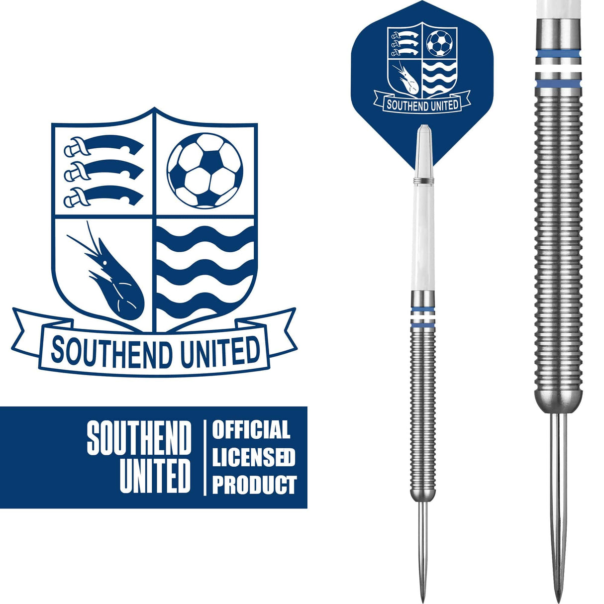 *Southend United FC - Official Licensed - Steel Tip Darts - Tungsten - 24g 24g