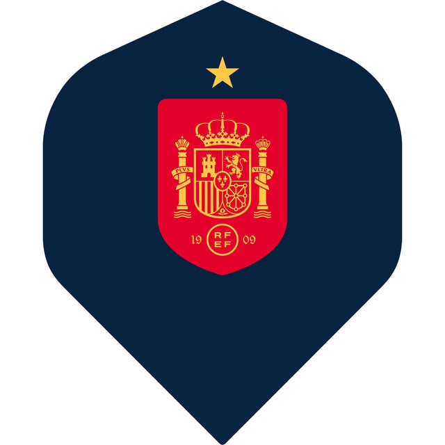 *Espana Football Dart Flights - Official Licensed - 100 Micron - No2 - Std - F2 - Spain - Blue