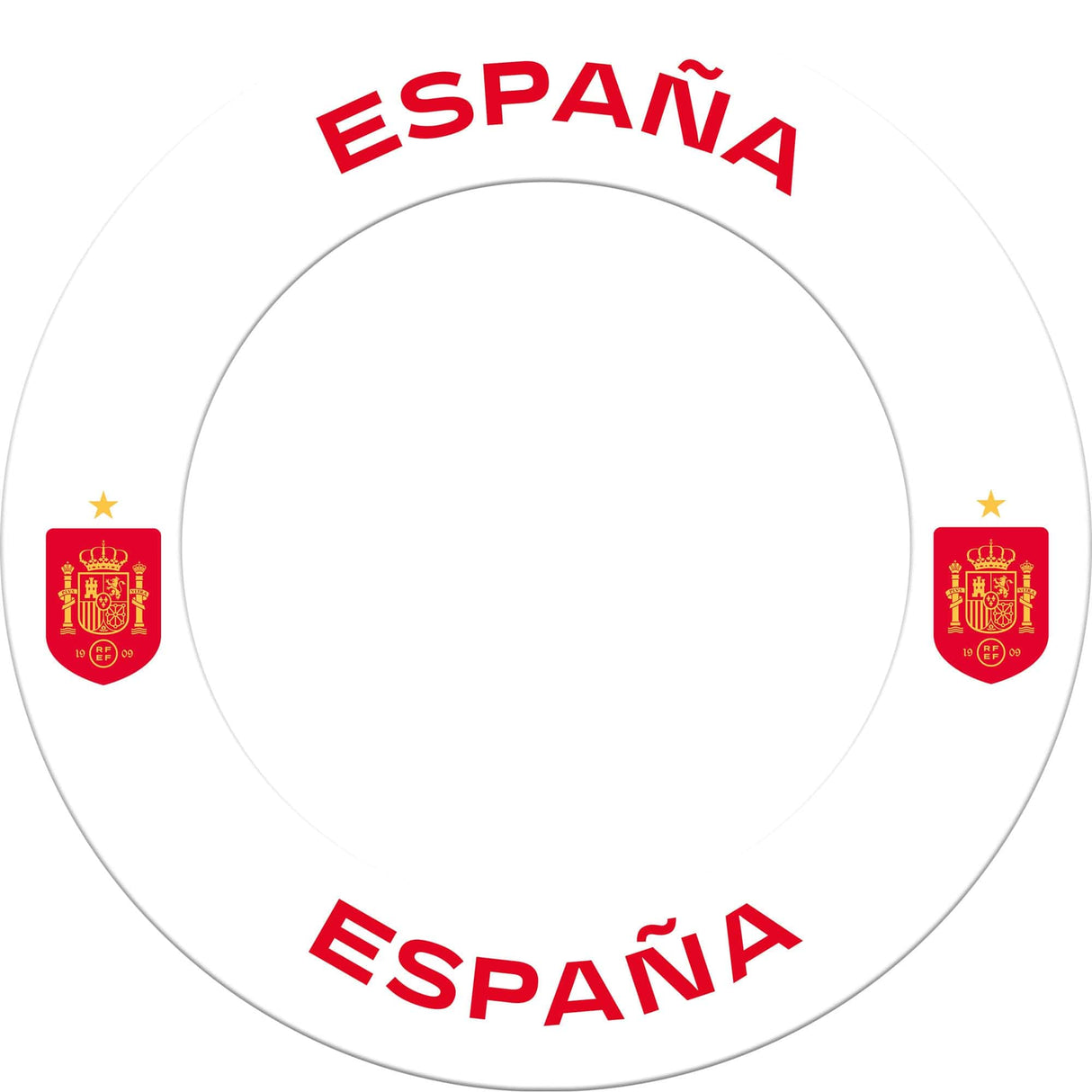 Espana Football Dartboard Surround - Official Licensed - S3 - Spain - White - Red Crest