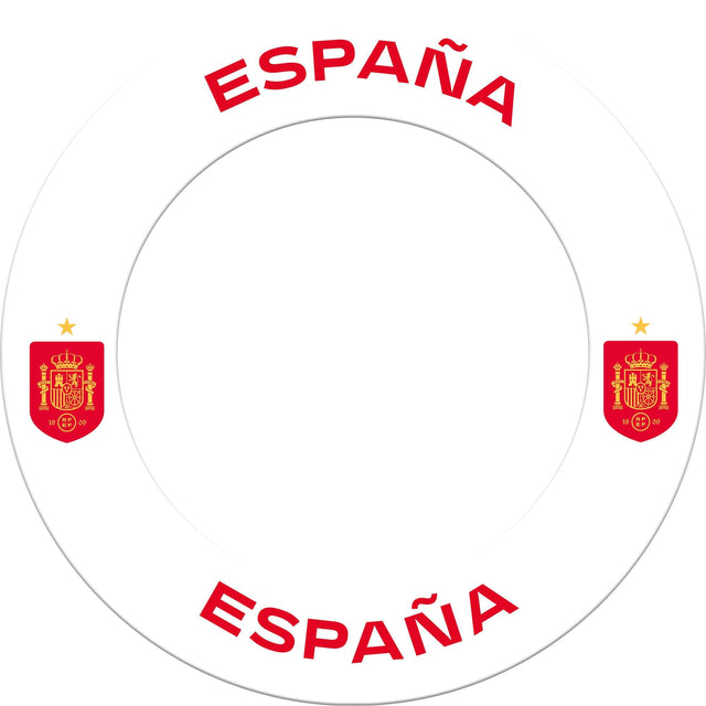 Espana Football Dartboard Surround - Official Licensed - S3 - Spain - White - Red Crest