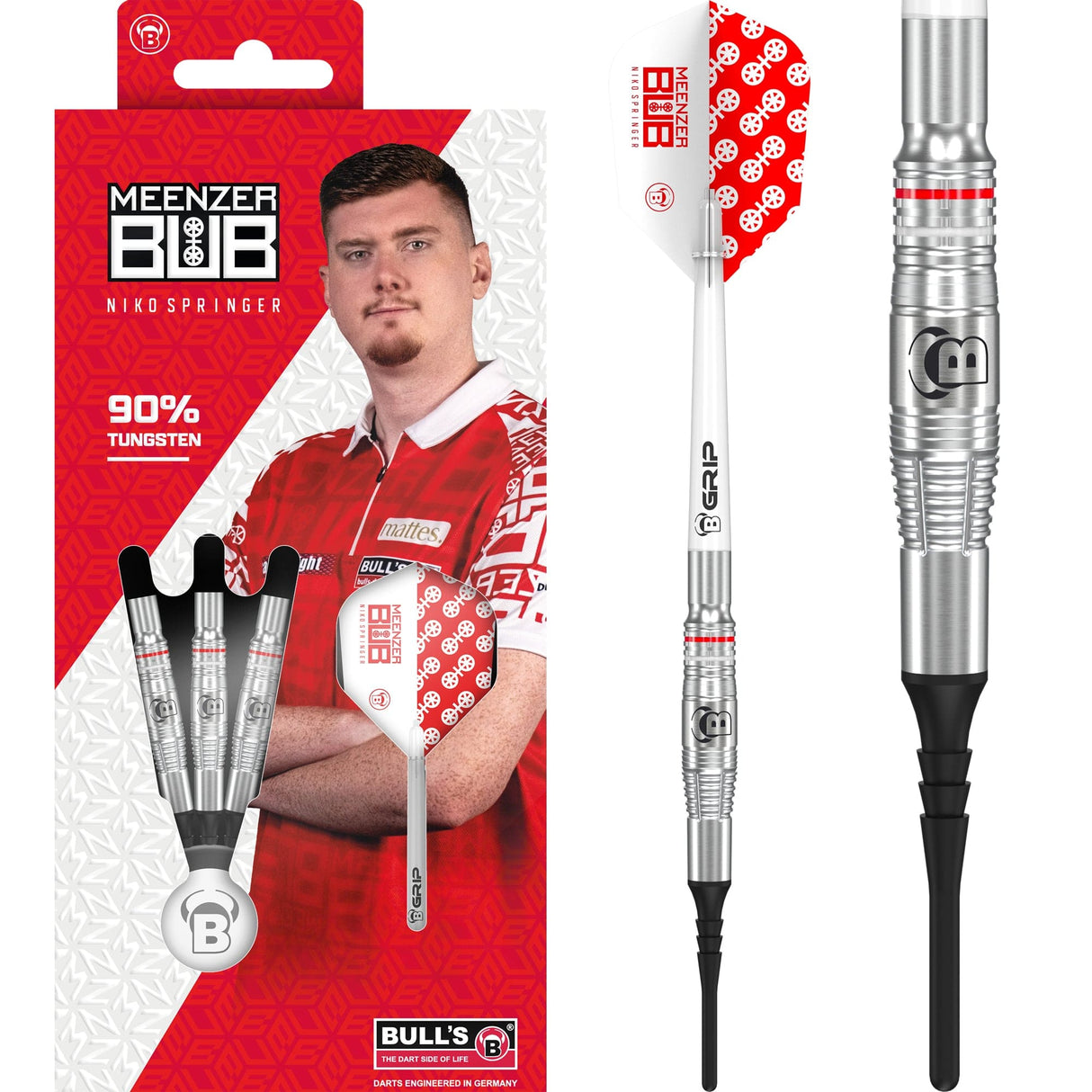 BULL'S Niko Springer Darts - Welche Spitze - 90% Tungsten - 22g