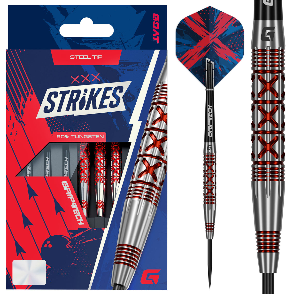 GOAT Strike Darts - Stahlspitze - 90% Tungsten