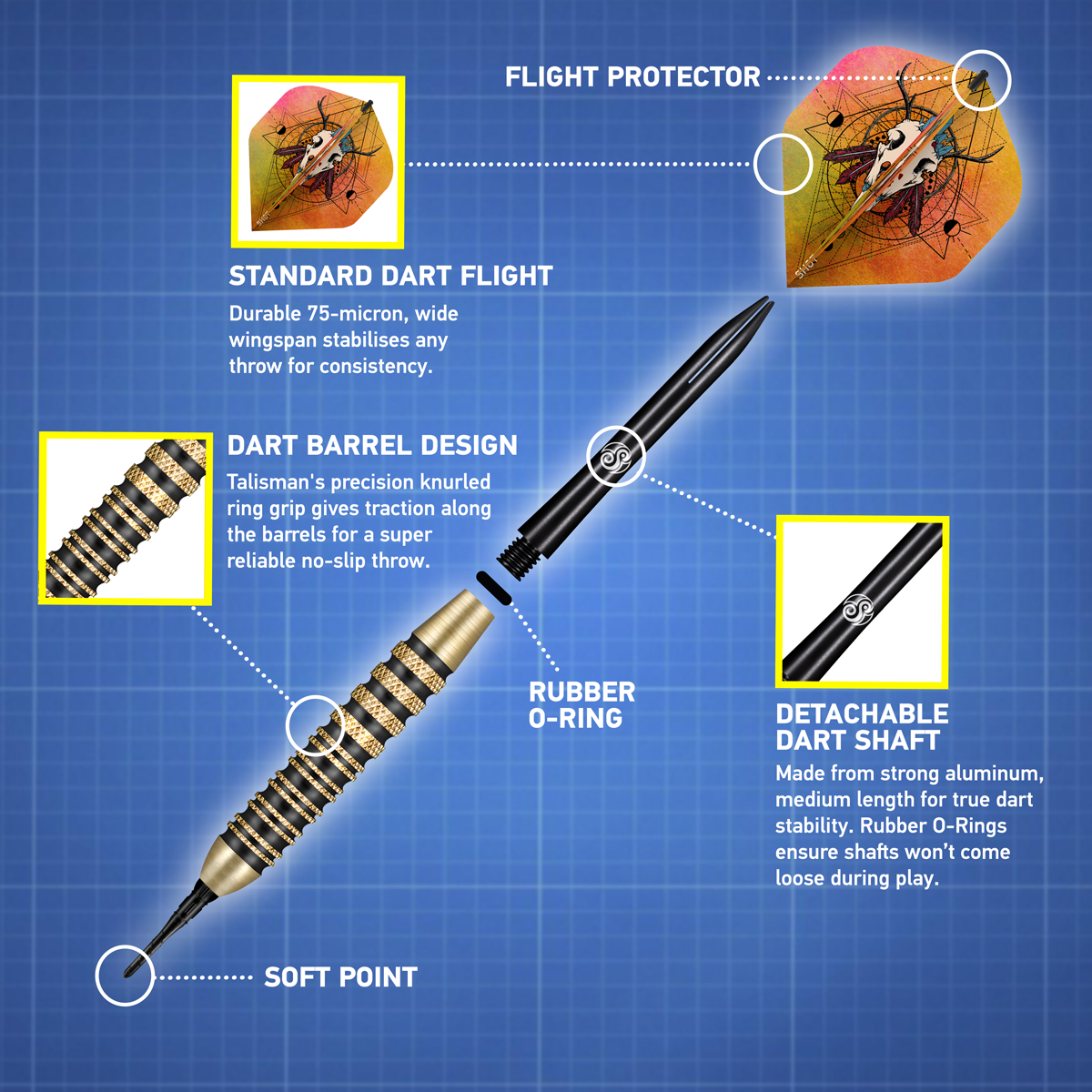 Shot Talisman Darts - Welche Spitze - Steel - 18g