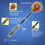 Shot Talisman Darts - Welche Spitze - Steel - 18g