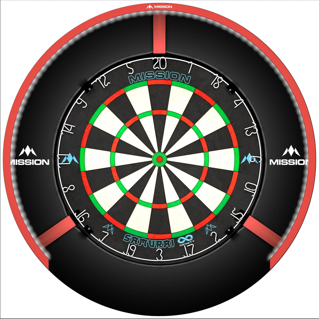Mission Torus 270 Dartboard Lighting - Bright White Light Red