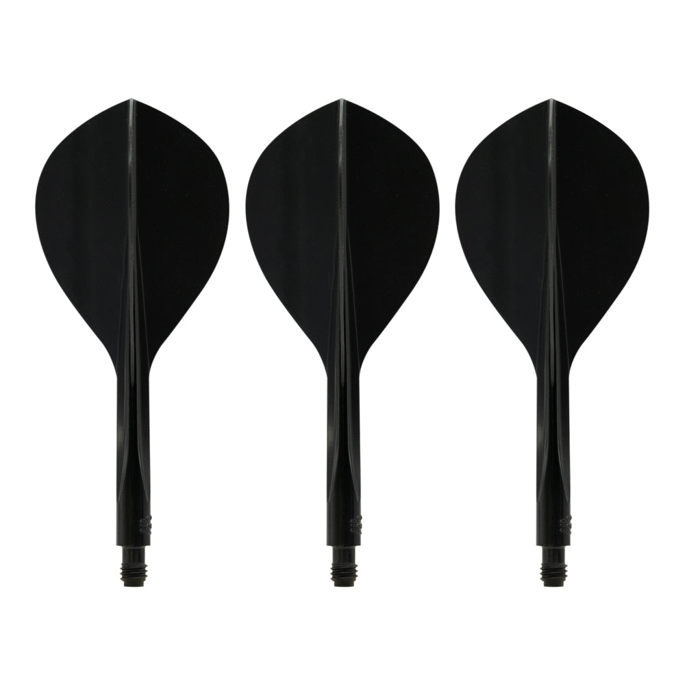 Condor AXE120 Dart Flights - Tropfenform - Schwarz