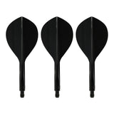 Condor AXE120 Dart Flights - Tropfenform - Schwarz