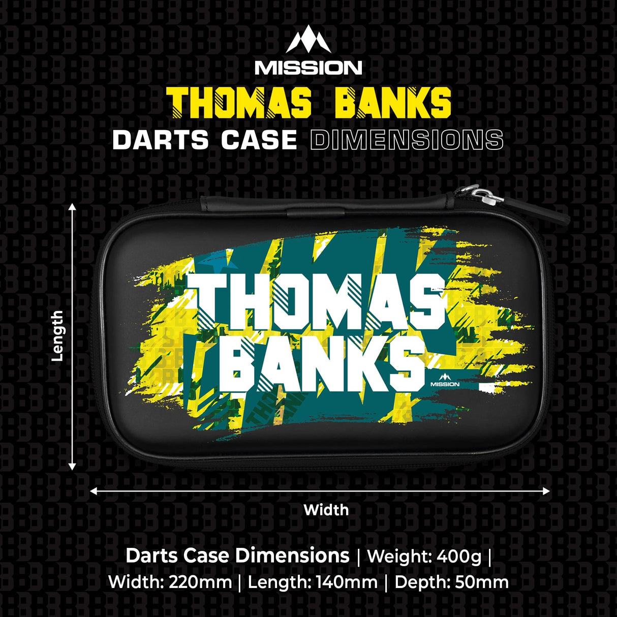 Mission Darts Players- EVA Dart Case - Thomas Banks