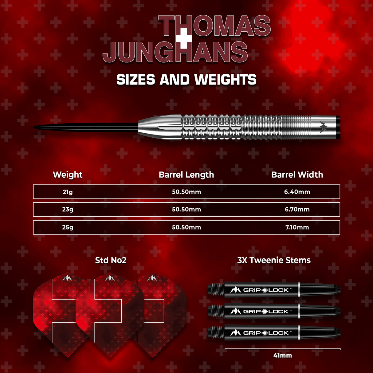 Mission Thomas Junghans Darts - Stahlspitze - 90% Tungsten