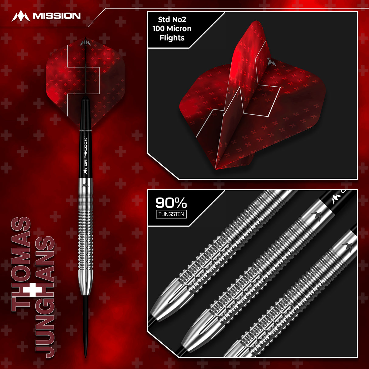 Mission Thomas Junghans Darts - Stahlspitze - 90% Tungsten