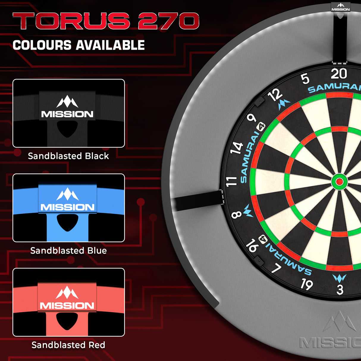 Mission Torus 270 - Dartboard-Beleuchtung - USB-C