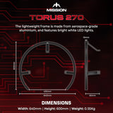 Mission Torus 270 - Dartboard-Beleuchtung - USB-C