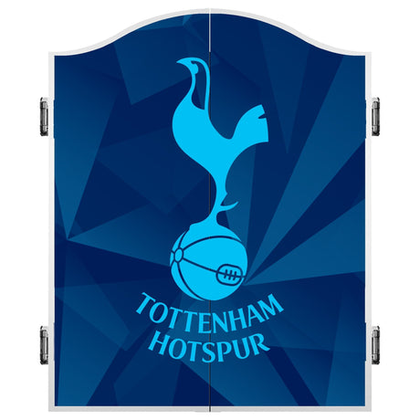 Tottenham Hotspur Dartboard Cabinet - Official Licensed - Spurs -  C5 - Navy Blue Shard - Sky Blue Crest