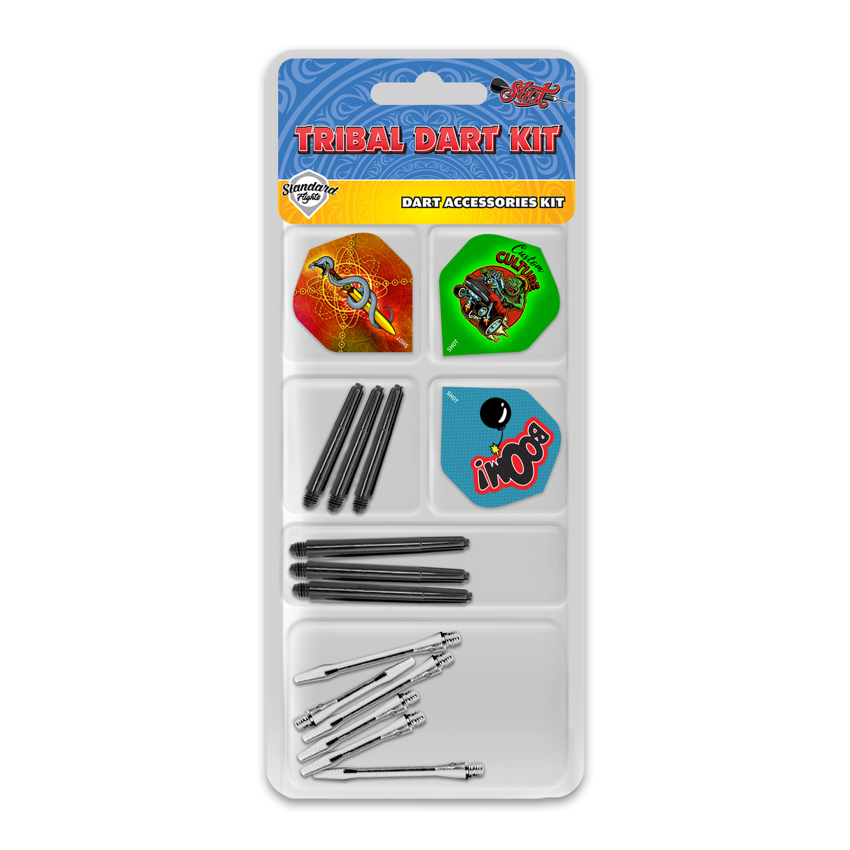 Shot Zubehörpaket - Tribal Dart Kit - Flights & Schäfte