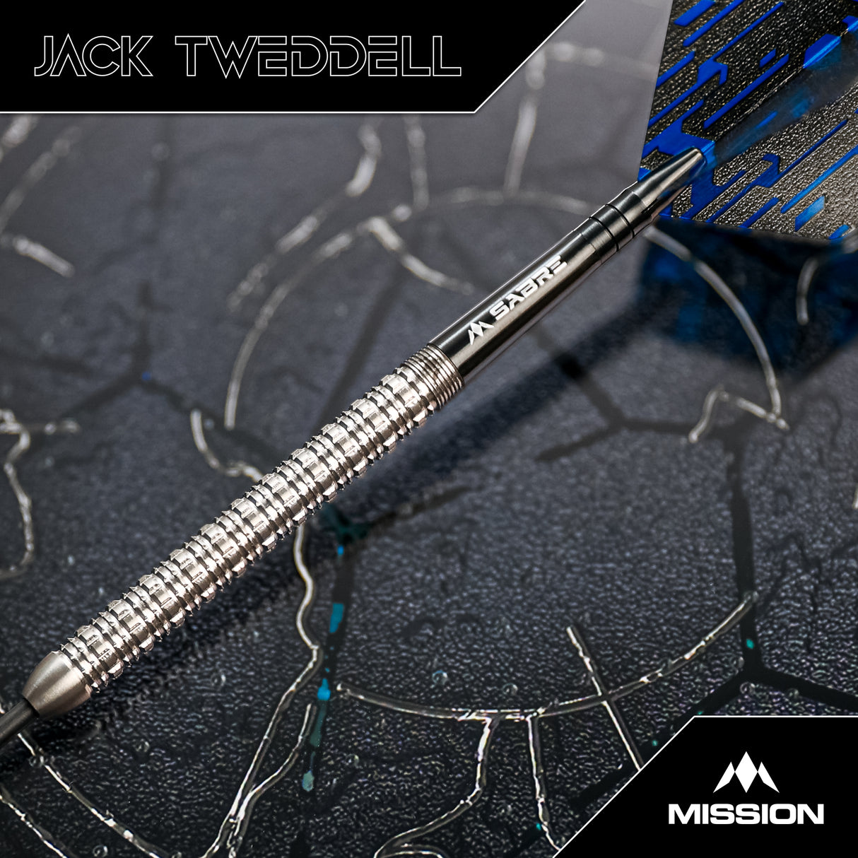 Mission Jack Tweddell Darts - Stahlspitze - 95% Tungsten - Silber