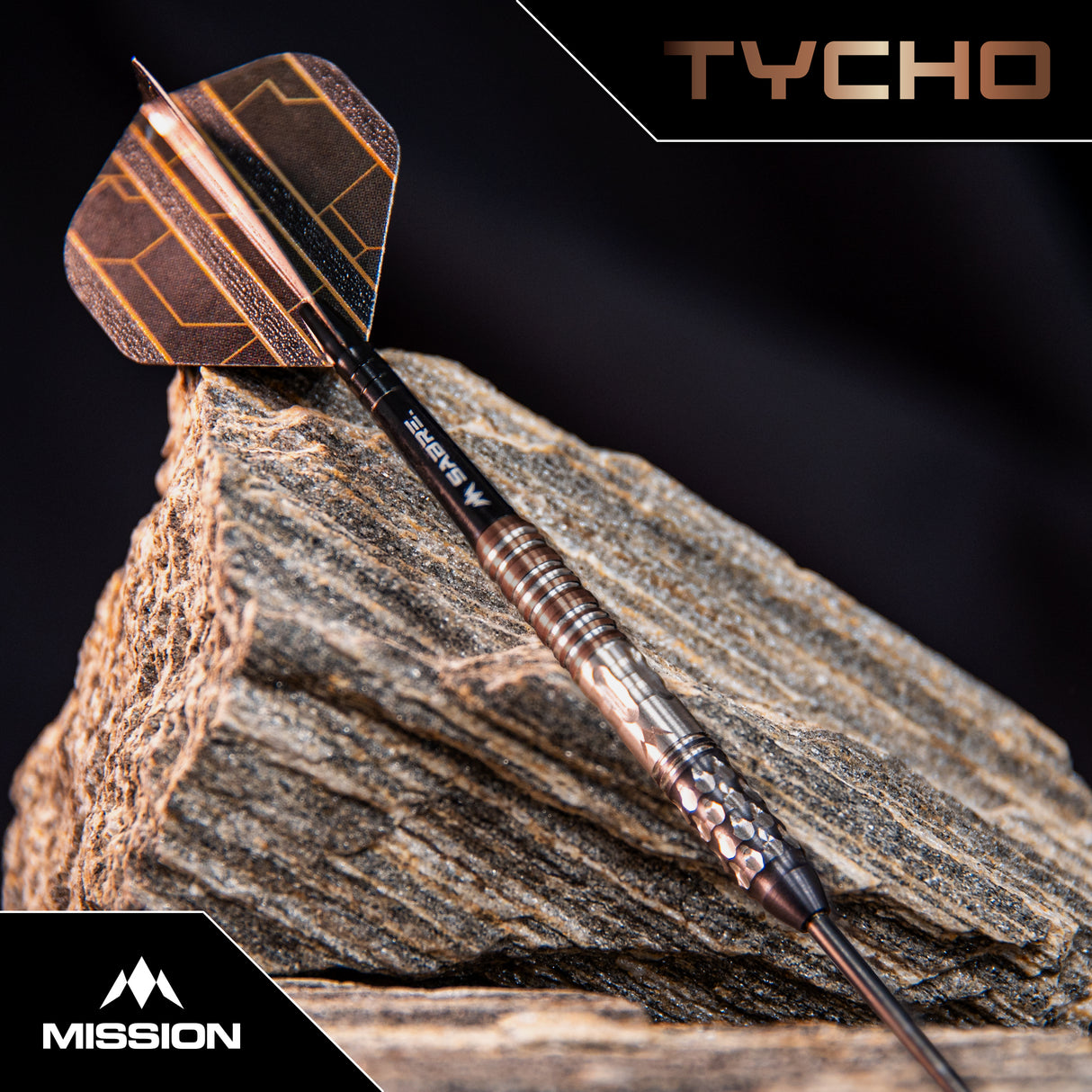 Mission Tycho Darts - Stahlspitze - 95% Tungsten - Schwarz & Bronze PVD
