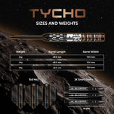 Mission Tycho Darts - Stahlspitze - 95% Tungsten - Schwarz & Bronze PVD