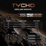 Mission Tycho Darts - Stahlspitze - 95% Tungsten - Schwarz & Bronze PVD
