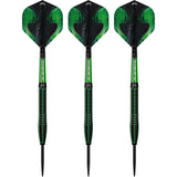 Mission Venom Darts - Steel Tip - 90% Tungsten - Black & Green Electro