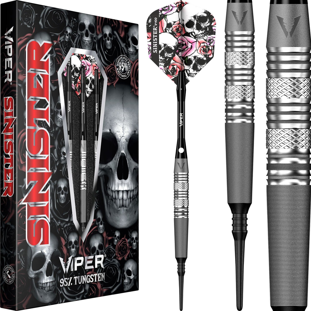 Viper Sinister Darts - Soft Tip - 95% - Sandblasted - S5 - Twin-Knurl