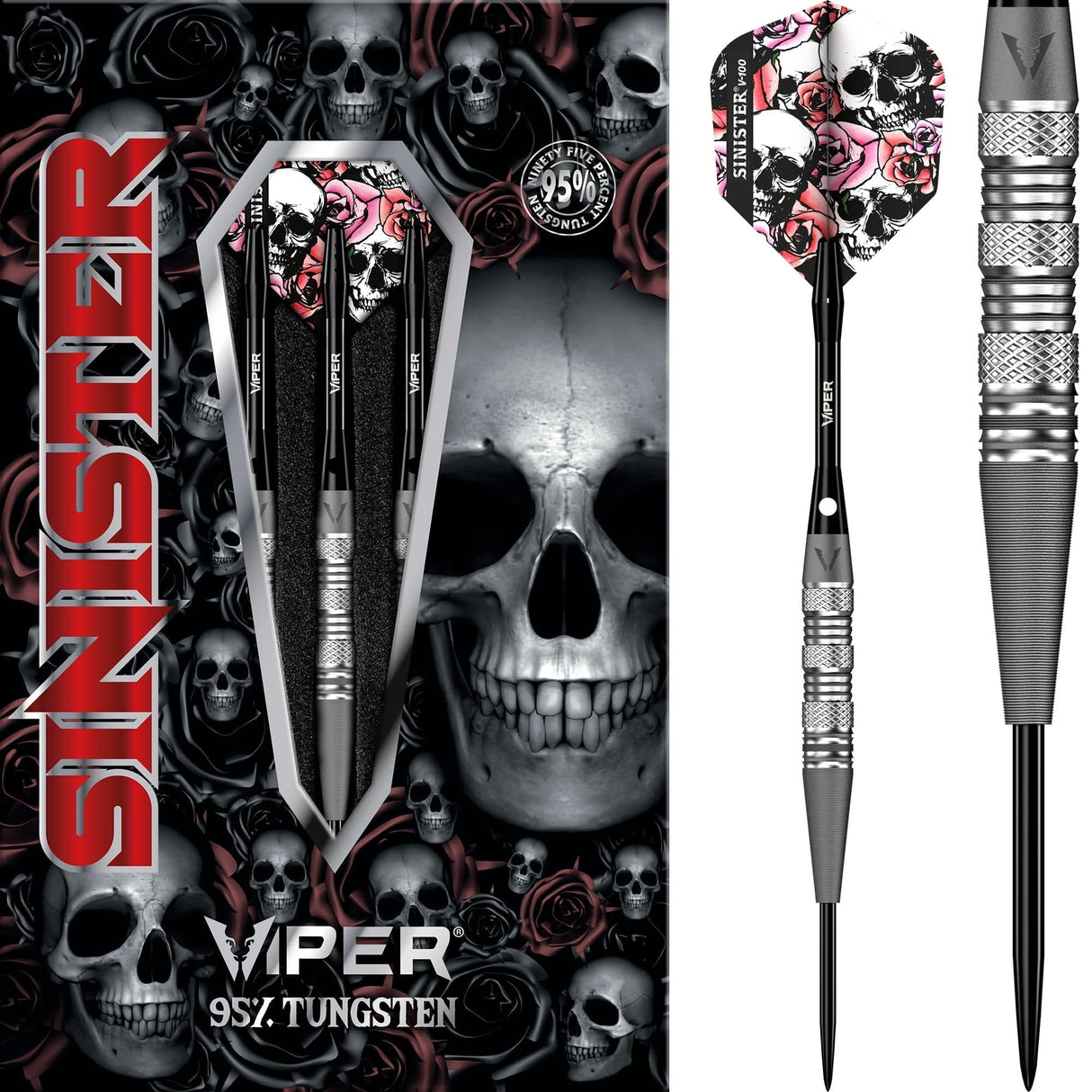 Viper Sinister Darts - Steel Tip - 95% - Sandblasted - S2 - Tri-Knurl 22g