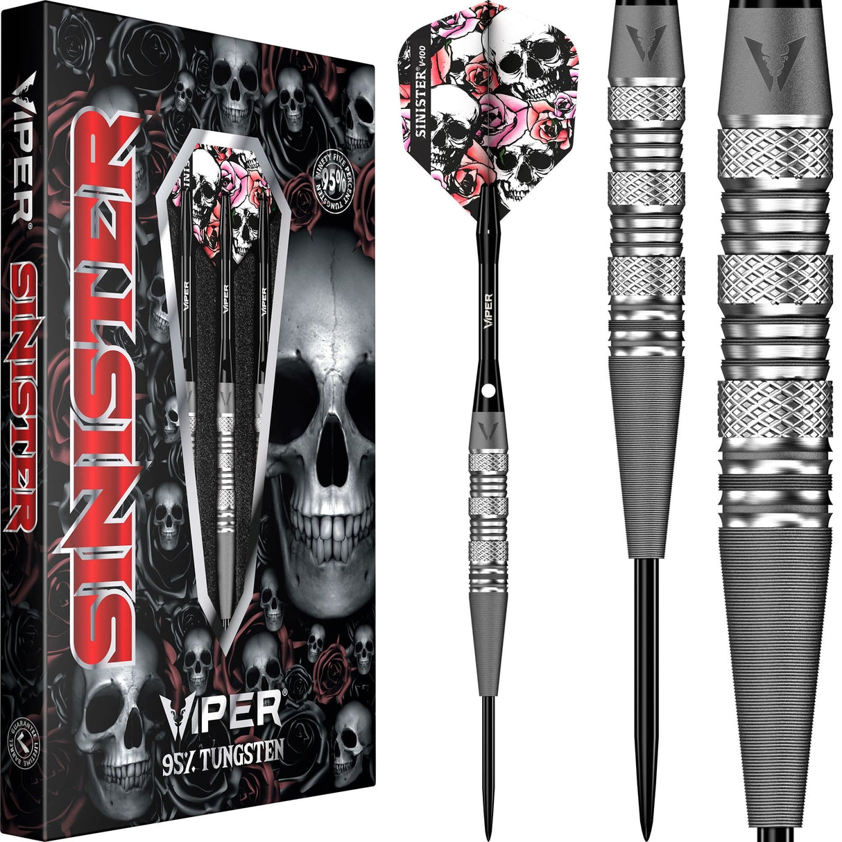 Viper Sinister Darts - Steel Tip - 90% - Sandblasted - S2 - Tri-Knurl