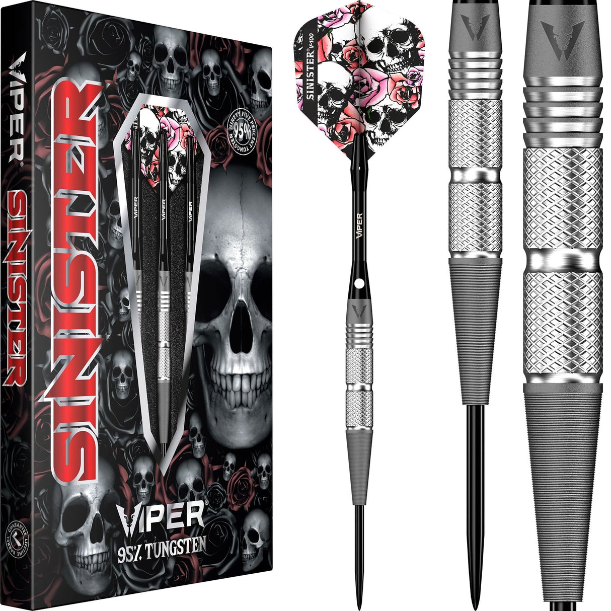 Viper Sinister Darts - Steel Tip - 90% - Sandblasted - S3 - Twin-Knurl