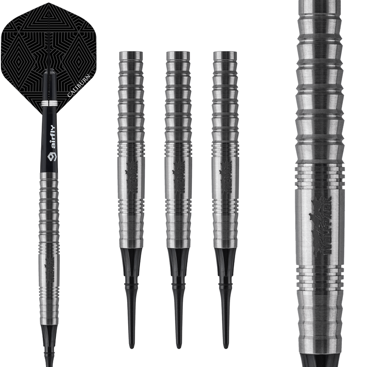 Caliburn Wolfpack Darts - Soft Tip - 90% Tungsten - W6 - 19g PERS