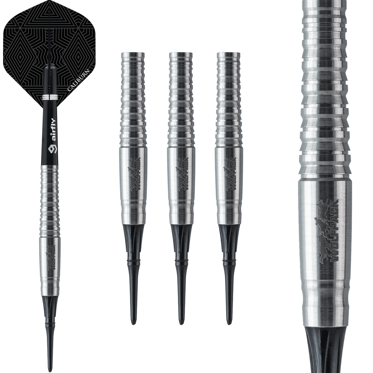 Caliburn Wolfpack Darts – Weiche Spitze – 90 % Wolfram – W8 – 16,5 g