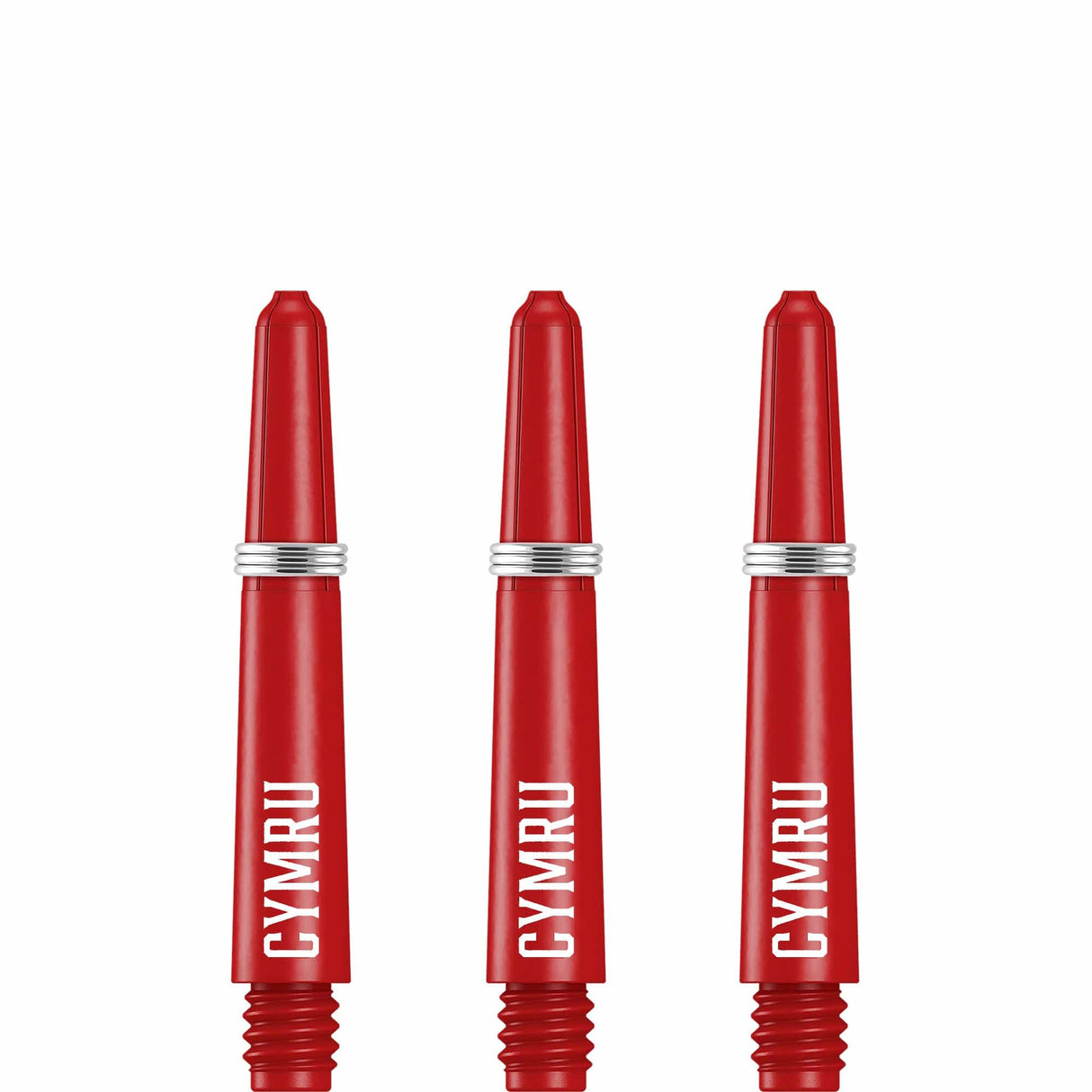 Wales FA - Nylon Shafts - Dart Stems with Springs - Welsh \ Cymru - Red Short