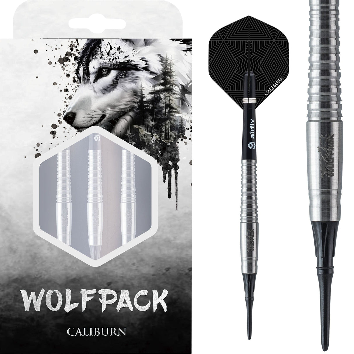 Caliburn Wolfpack Darts – Weiche Spitze – 90 % Wolfram – W8 – 16,5 g