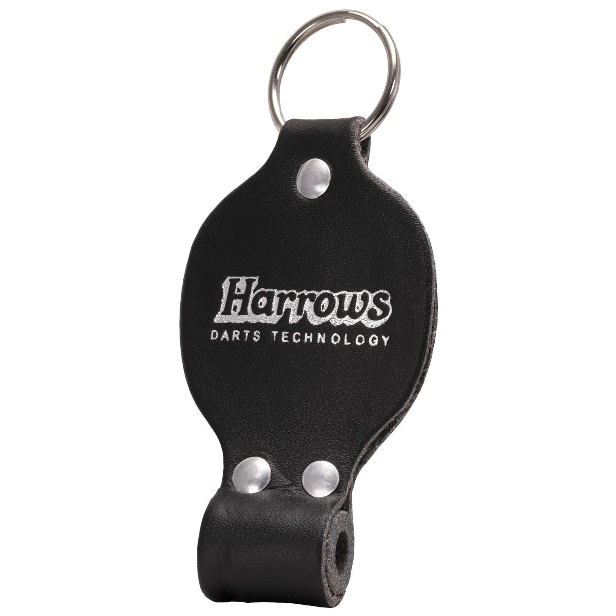 *Dart Sharpeners - Round Sharpener inside Keyring Fob - Black - Harrows