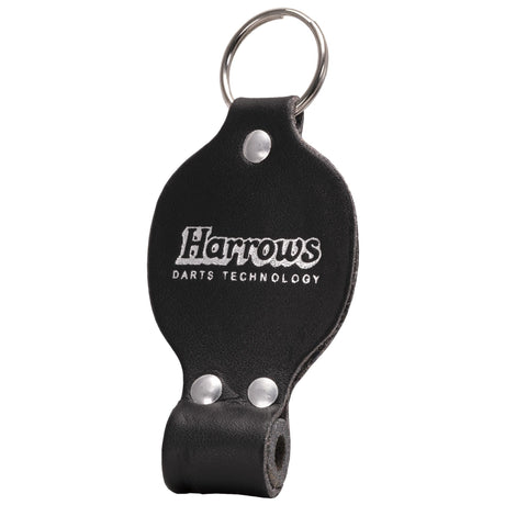 *Dart Sharpeners - Round Sharpener inside Keyring Fob - Black - Harrows