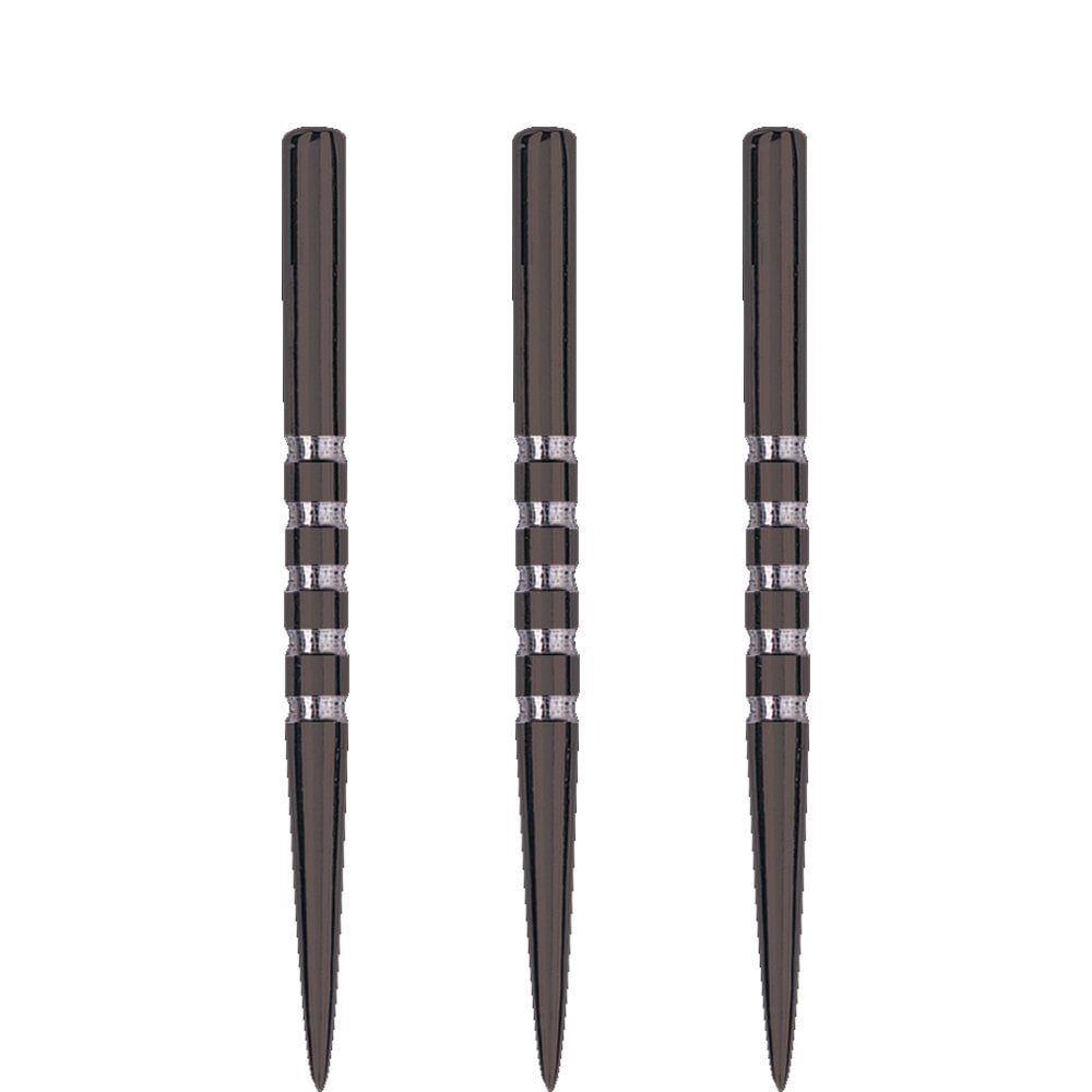 Unicorn Spare Dart Points - Steel Tip - 5 Ring Needle - Black - 38mm